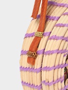 Сумка женская через плечо плетёная «Мандала», 20×6×70 см, ротанг, сиреневая - Фото 4