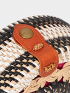 Сумка женская через плечо плетёная «Мандала», 20×6×70 см, ротанг, чёрно-белая - Фото 5