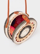 Сумка женская через плечо плетёная «Мандала», 20×6×70 см, ротанг, чёрно-белая - Фото 7