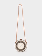 Сумка женская через плечо плетёная «Мандала», 20×6×70 см, ротанг, чёрно-белая - фото 59397375