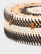 Сумка женская через плечо плетёная «Мандала», 20×6×70 см, ротанг, чёрно-белая - фото 59397376