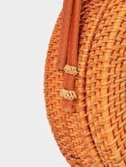 Сумка женская через плечо плетёная «Цветок», 20×6×70 см, ротанг, синяя - Фото 4