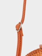 Сумка женская через плечо плетёная «Цветок», 20×6×70 см, ротанг, синяя - Фото 5