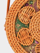 Сумка женская через плечо плетёная «Цветок», 20×6×70 см, ротанг, синяя - Фото 7