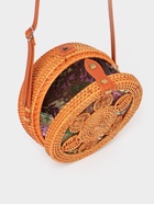 Сумка женская через плечо плетёная «Цветок», 20×6×70 см, ротанг, синяя - Фото 8