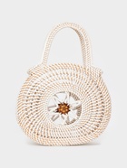 Сумка женская плетёная «Звезда», 25×10×35 см, ротанг, белая - Фото 2