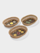 Корзинка плетёная из ротанга «Цветы 2», 34×26×7 см, МИКС - фото 68157914