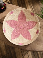 Тарелка декоративная плетёная «Цветок», 50×50×5 см, ротанг, розовая - Фото 3