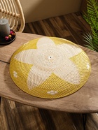 Тарелка декоративная плетёная «Цветок», 50×50×5 см, ротанг, жёлтая - Фото 2