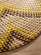 Тарелка декоративная плетёная «Цветок», 50×50×5 см, ротанг, чёрно-жёлтая - Фото 4