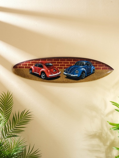 УЦЕНКА Панно «Доска для сёрфа. Два Жука», 80×21 см, дерево