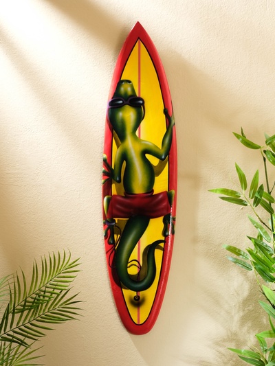 УЦЕНКА Панно «Доска для сёрфа. Ящер», 100×24 см, дерево