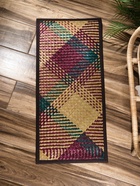 Коврик плетёный из листьев пандануса, 100×45×0.7 см - Фото 3