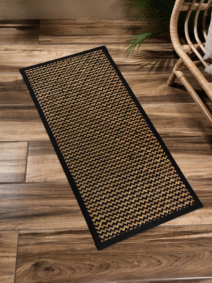 Коврик плетёный из листьев пандануса, 100×45×0.7 см - Фото 1