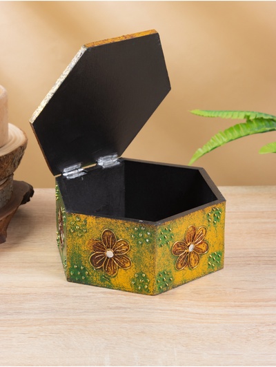 Шкатулка резная МДФ "Стрекоза", 15х19х7,5 см