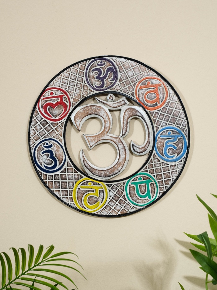 Панно резное «Знак ОМ», 30×30×0.6 см - Фото 1