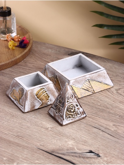 Шкатулка пирамидальная "Египет" МДФ, 20х20х30 см