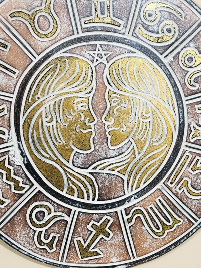 Панно резное «Близнецы», 30×30×2 см