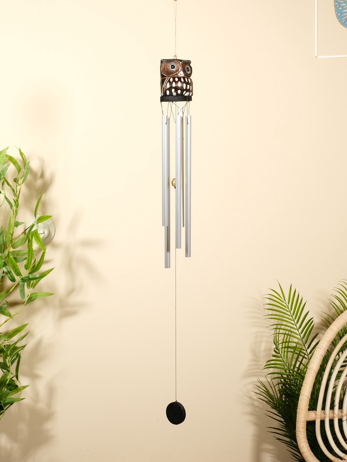 Музыка ветра «Совёнок», 9×8×100 см, дерево, алюминий