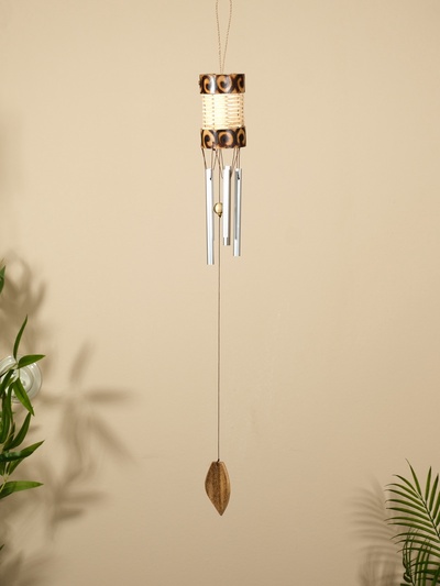 Музыка ветра "Цилиндр" дерево, алюминий 6х6х70 см