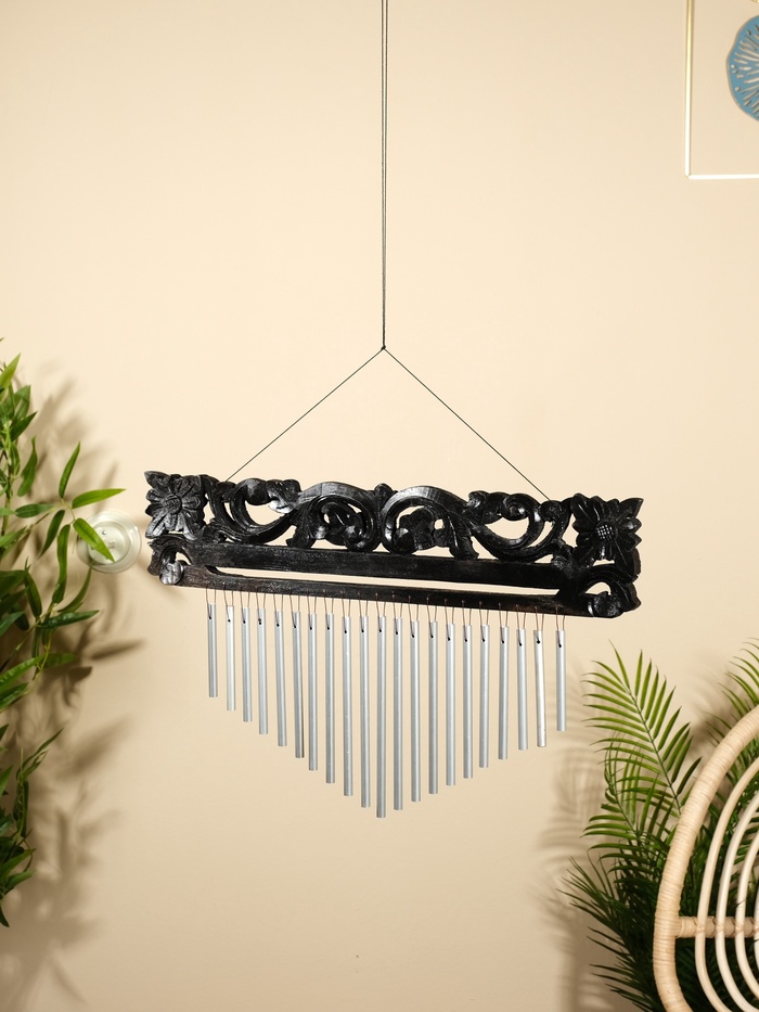 Музыка ветра «Орнамент», 40×1.5×50 см, дерево, алюминий - Фото 1