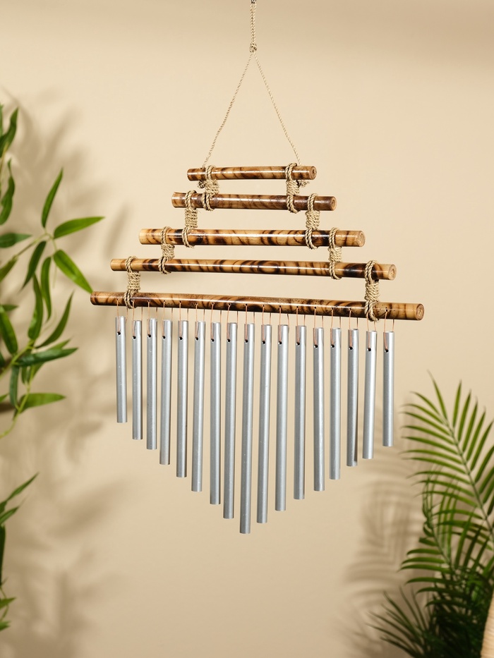 Музыка ветра Лесенка бамбук, сиграсс, алюминий 30х1,5х45 см