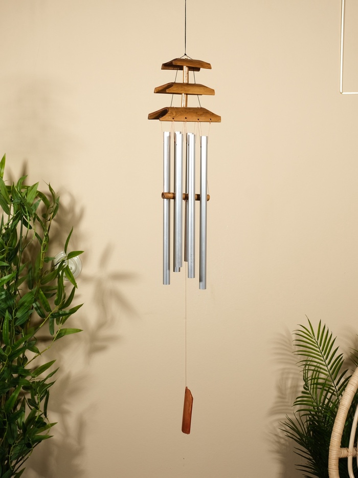 Музыка ветра, 16×9×100 см, бамбук, дерево, алюминий - Фото 1
