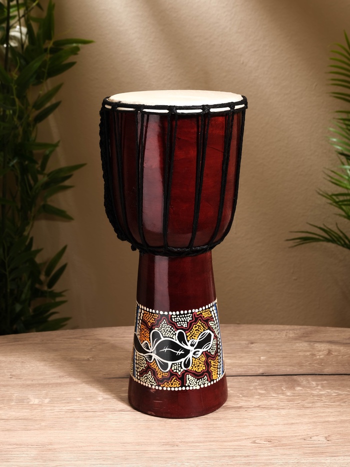 Сувенирный музыкальный инструмент «Барабан Джембе», 18×18×40 см, махагон - Фото 1