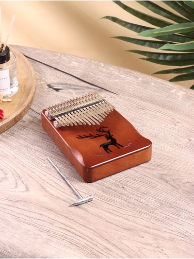 Сувенирный музыкальный инструмент «Калимба», 15×12×4 см, дерево сурен, сталь