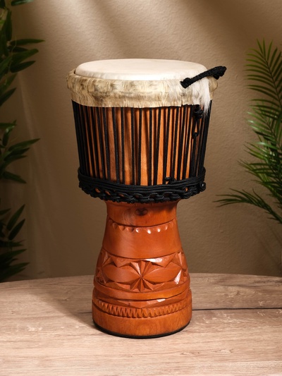 Сувенирный музыкальный инструмент «Барабан Джембе», 30×30×50 см, махагон
