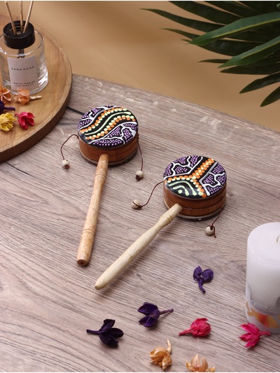 Сувенирный музыкальный инструмент "Клон Тонг" махагон, 6,5х6,5х22 см МИКС