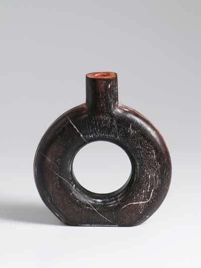 Ваза для сухоцветов «Сканди», 12×3×13 см, дерево Джати, тёмно-коричневая