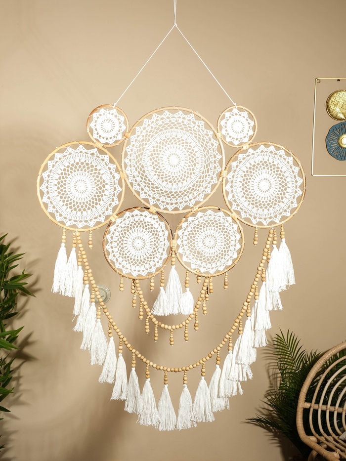 Ловец снов «Вдохновение», 85×2×130 см, текстиль, ротанг - Фото 1