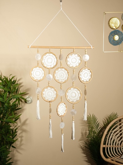 Ловец снов «Мечты», 50×2×100 см, текстиль, ротанг