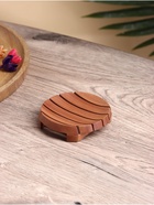 Мыльница, 10×10×2 см, дерево джати, коричневая - Фото 2