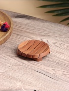 Мыльница, 10×10×2 см, дерево джати, коричневая - Фото 3