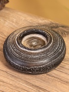 Подсвечник из дерева Джати, d=3 см,10×10×4 см, тёмно-коричневый - фото 53407943