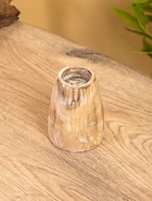 Подсвечник, d=4 см, 9×9×10 см, дерево Джати, бежевый - фото 53407974