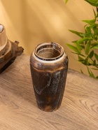 Подсвечник из дерева Джати, d=7 см, 12×12×23 см, тёмно-коричневый - фото 53407994