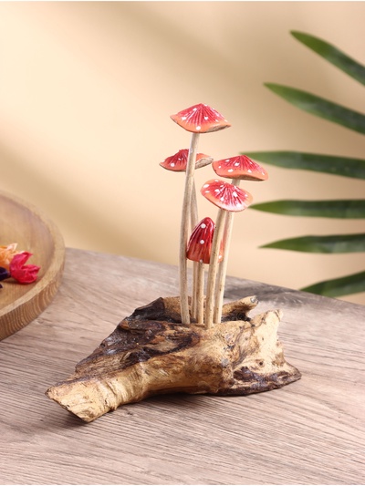 Сувенир «Грибочки», 12×12×15 см, дерево, красный