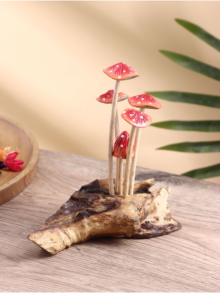 Сувенир «Грибочки», 12×12×15 см, дерево, красный Сувенир «Грибочки», 12×12×15 см, дерево, красный