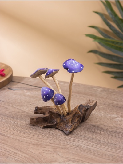 Сувенир «Грибочки», 15×10×16 см, дерево, сиреневый