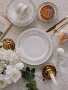 Тарелка WY Golden rays, d=27 см, фарфор, белая - Фото 3