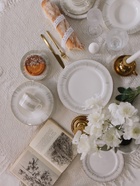 Тарелка WY Golden rays, d=20 см, фарфор, белая - Фото 9