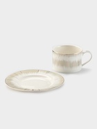 Чайная пара WY Golden rays, 2 предмета: чашка 220 мл, блюдце, фарфор, белая - Фото 2