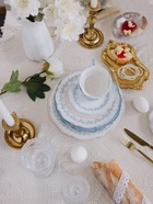 Тарелка WY Royal blue, d=26.5 см, фарфор, белая - Фото 7