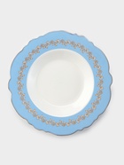 Тарелка глубокая WY Royal blue, 220 мл, d=21.5 см, фарфор, белая, голубая - Фото 2