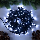 УЦЕНКА Гирлянда «Нить» 10 м, IP65, УМС, тёмная каучуковая нить, 100 LED, свечение белое, 220 В - фото 14717857