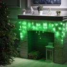 УЦЕНКА Гирлянда «Бахрома», 1.8×0.5 м, IP20, 48 LED, 220 В, 8 режимов, прозрачная нить, свечение зелёное 10861291 - фото 3698296