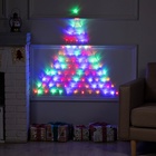 УЦЕНКА Гирлянда «Сеть-ёлка» 1 × 1 м, IP20, тёмная нить, 90 LED, свечение мульти, 8 режимов, 220 В - фото 14717876